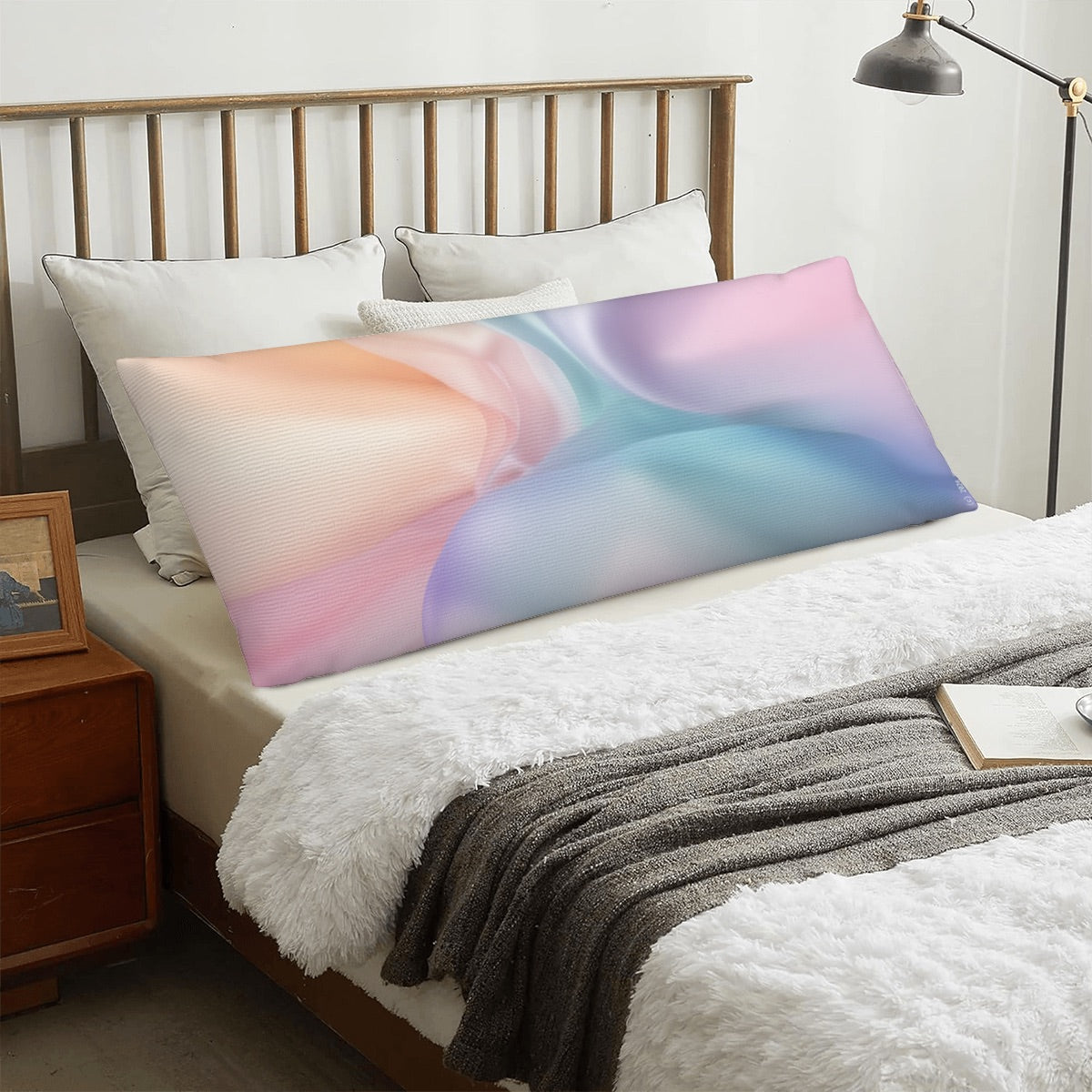 Body Pillow Cover 20"x60" - Pastel Satin