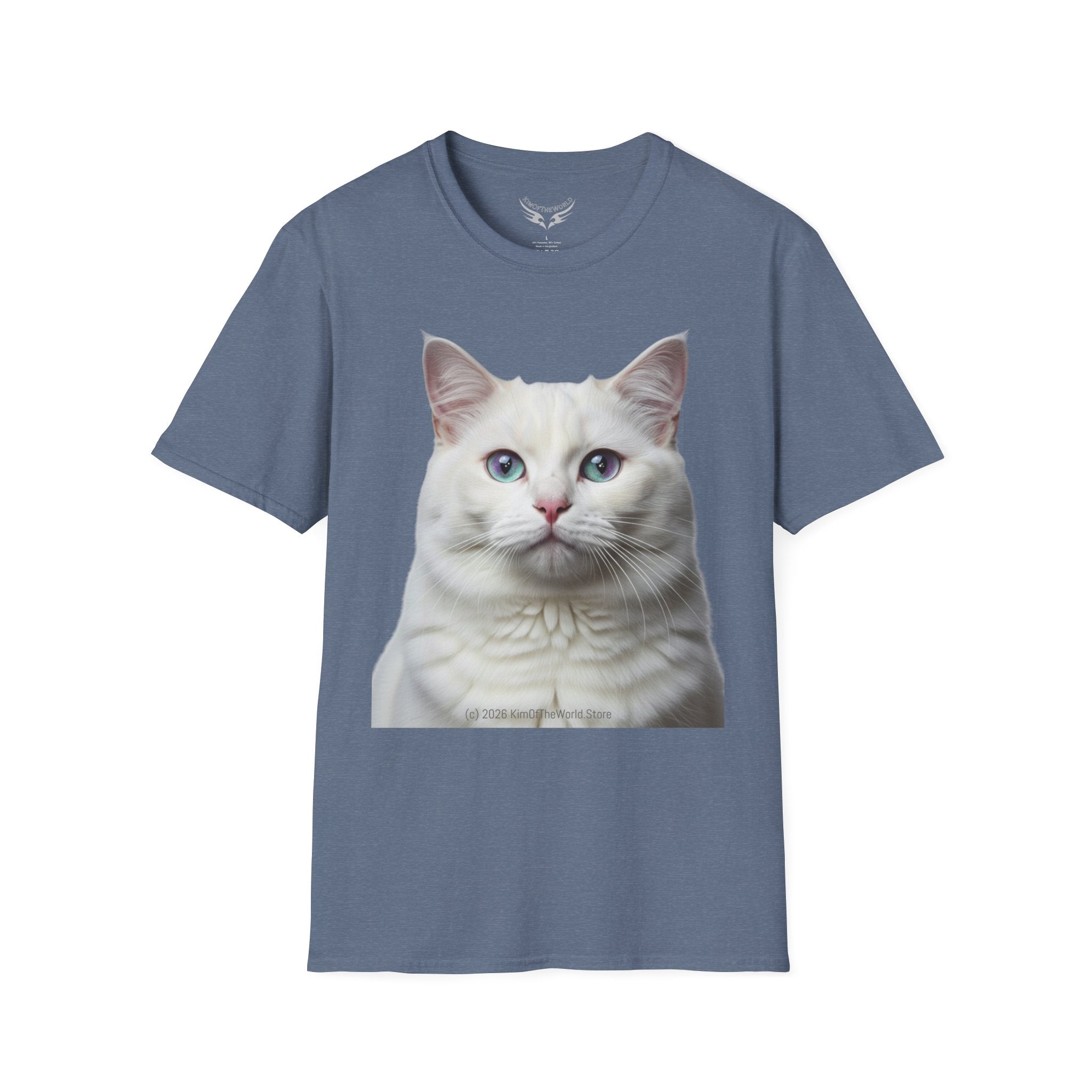 Grey and White Kitty Cat Parent Tee  - Softstyle T-Shirt