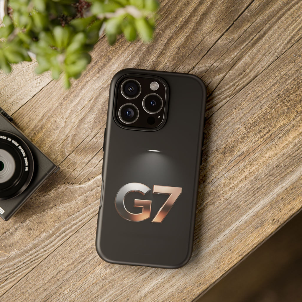 G7 Spotlight Tough Phone Case — Sleek Metallic Logo Protective Cover