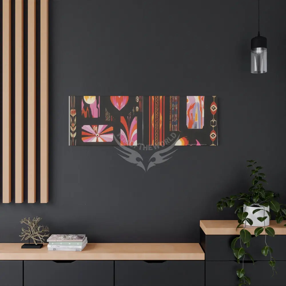 Abstract Architecture Colorful Magic Window Canvas Print — Surreal Cozy Room Wall Art Canvas