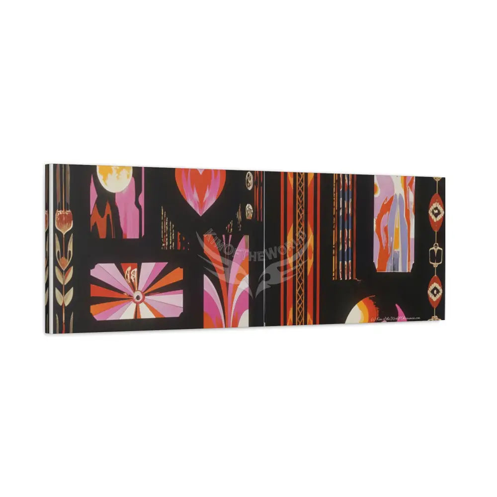 Abstract Architecture Colorful Magic Window Canvas Print — Surreal Cozy Room Wall Art Canvas