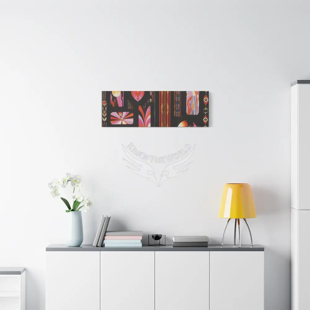 Abstract Architecture Colorful Magic Window Canvas Print — Surreal Cozy Room Wall Art Canvas