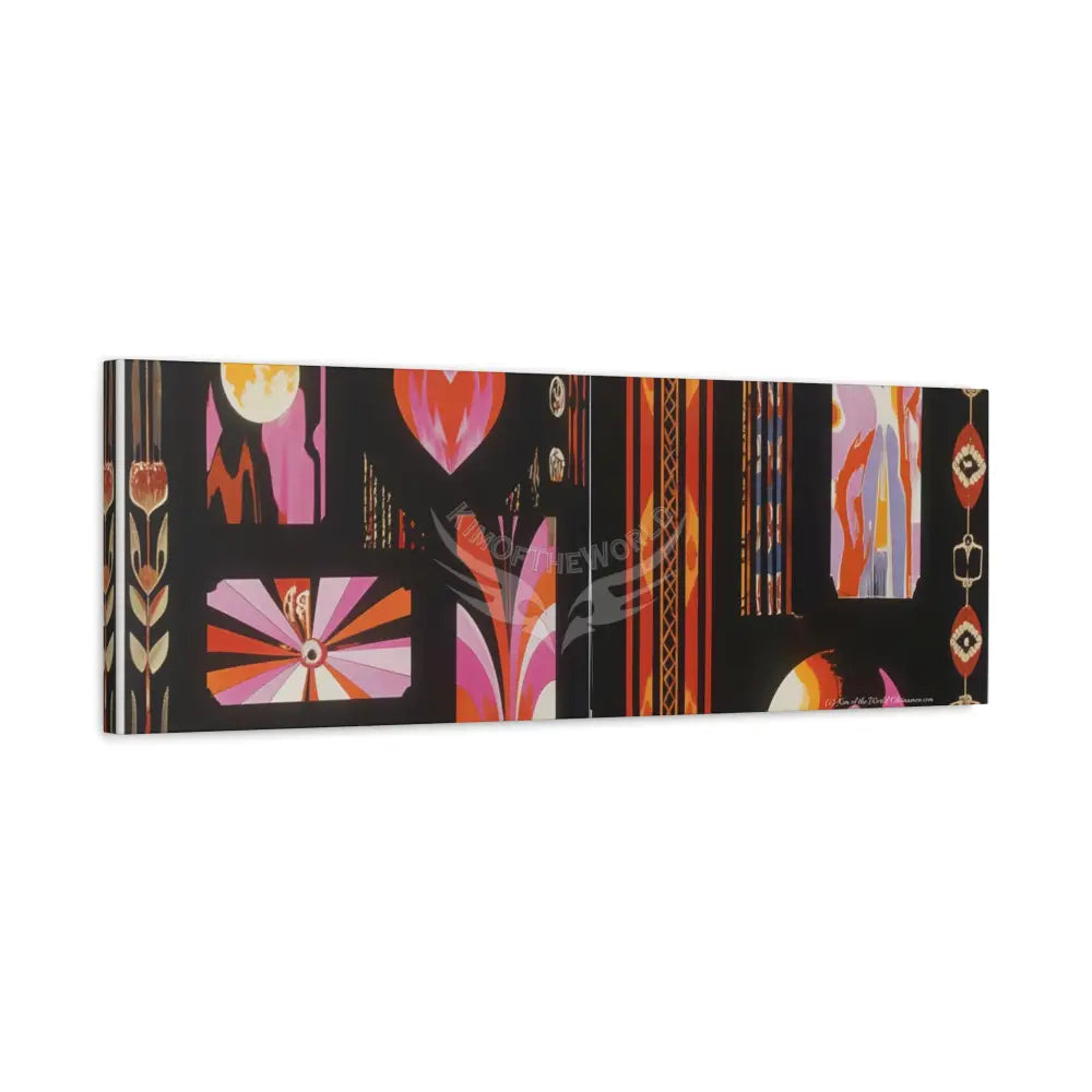 Abstract Architecture Colorful Magic Window Canvas Print — Surreal Cozy Room Wall Art Canvas