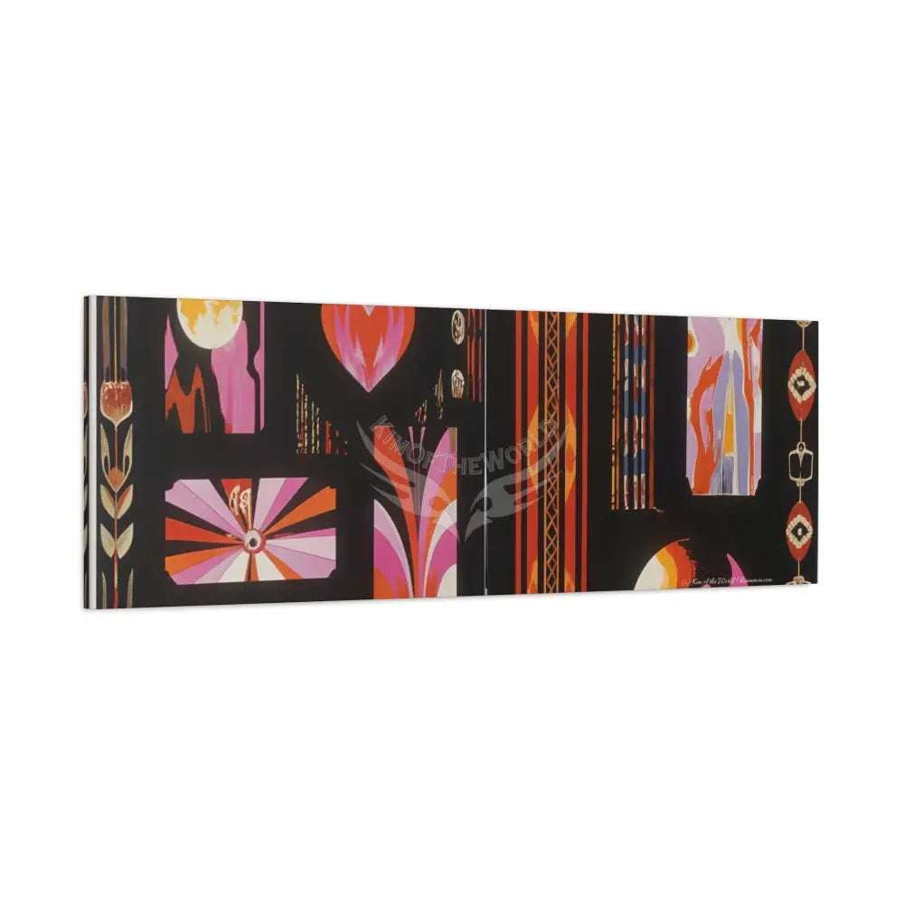 Abstract Architecture Colorful Magic Window Canvas Print — Surreal Cozy Room Wall Art Canvas