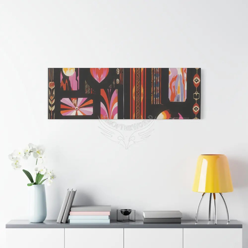 Abstract Architecture Colorful Magic Window Canvas Print — Surreal Cozy Room Wall Art Canvas