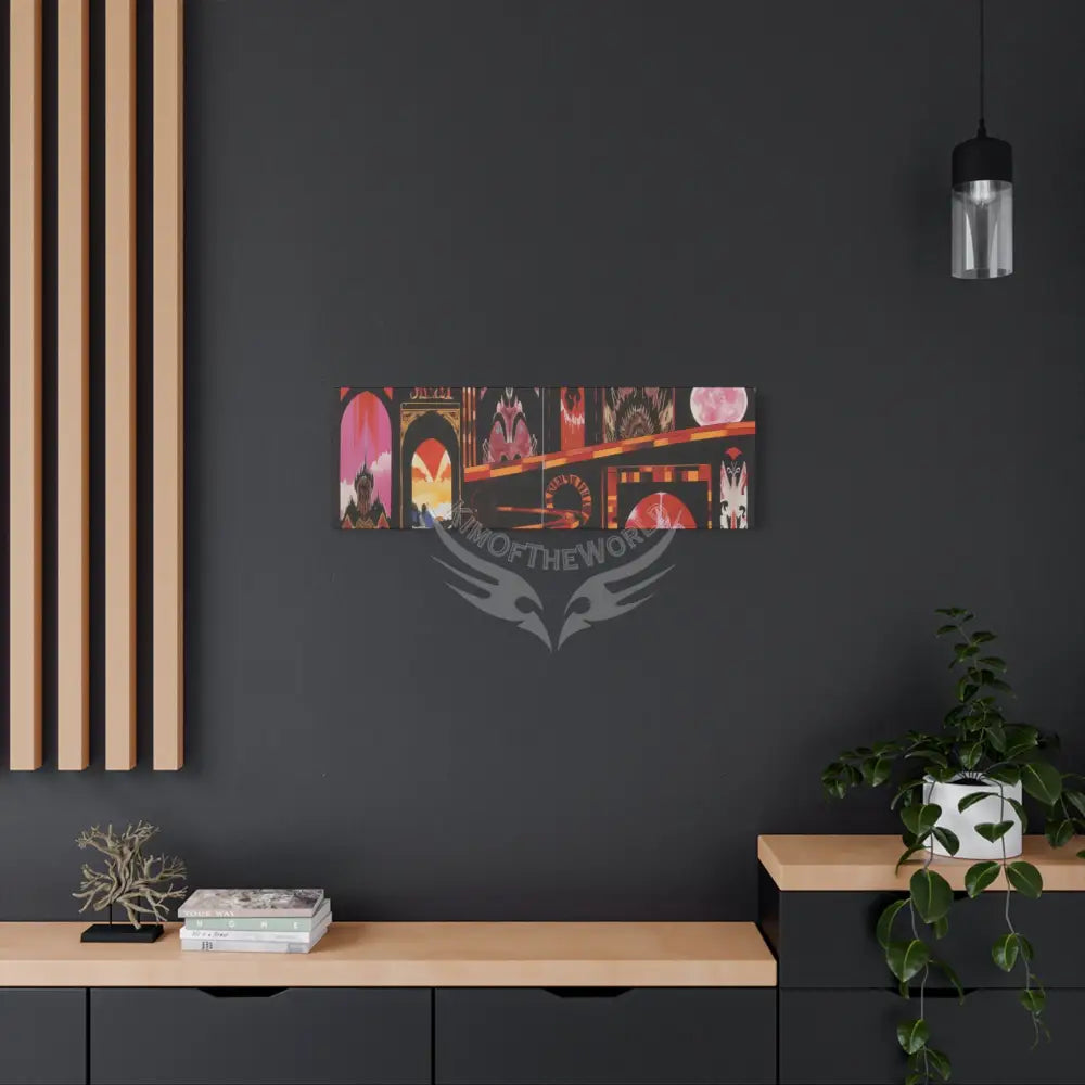 Abstract Architecture Colorful Magic Window Canvas Print — Surreal Cozy Room Wall Art Canvas