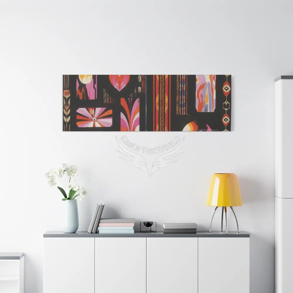 Abstract Architecture Colorful Magic Window Canvas Print — Surreal Cozy Room Wall Art Canvas