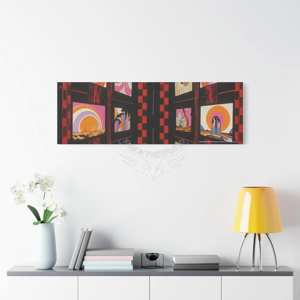 Abstract Architecture Magic Window Canvas Print — Surreal Cozy Room Wall Art Canvas