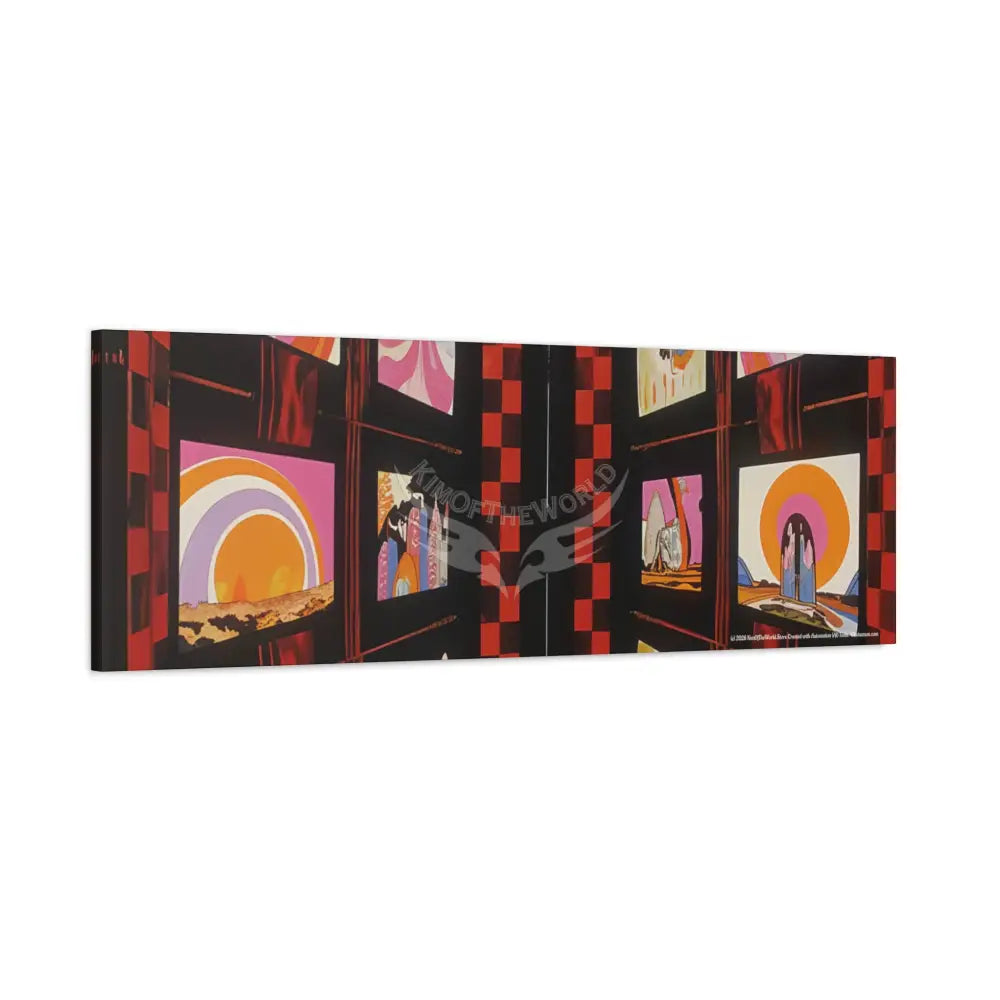 Abstract Architecture Magic Window Canvas Print — Surreal Cozy Room Wall Art Canvas