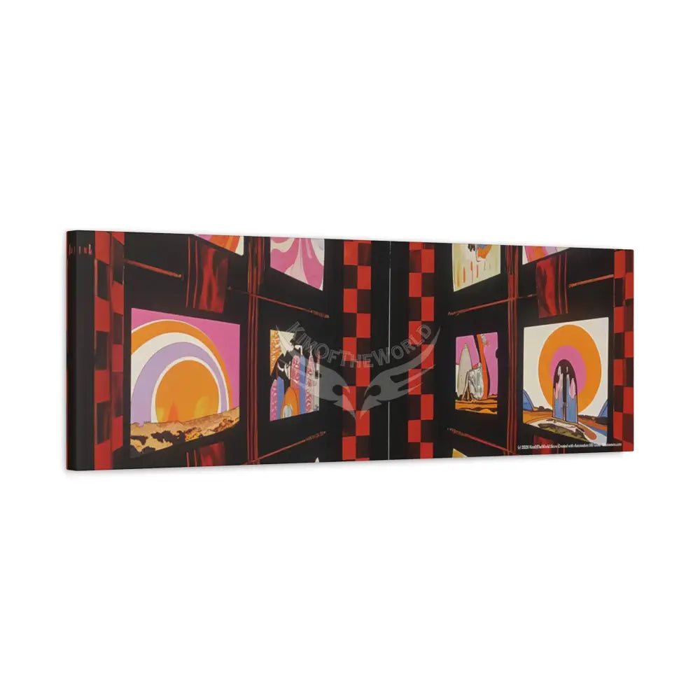 Abstract Architecture Magic Window Canvas Print — Surreal Cozy Room Wall Art Canvas