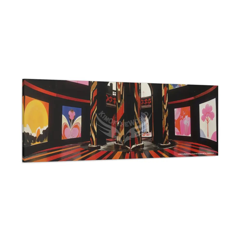 Abstract Architecture Magic Window Canvas Print — Surreal Cozy Room Wall Art Canvas