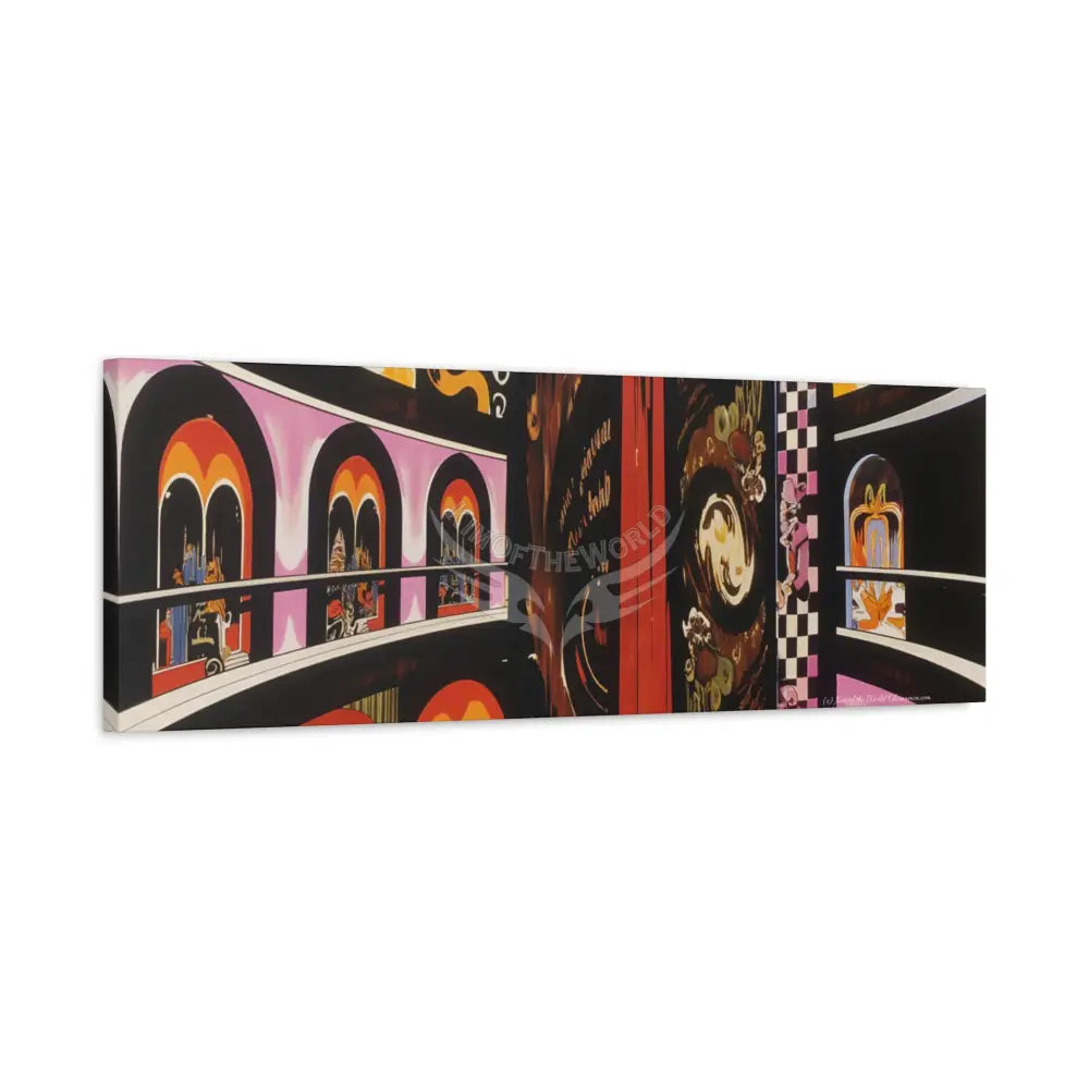 Abstract Architecture Magic Window Canvas Print — Surreal Cozy Room Wall Art Canvas