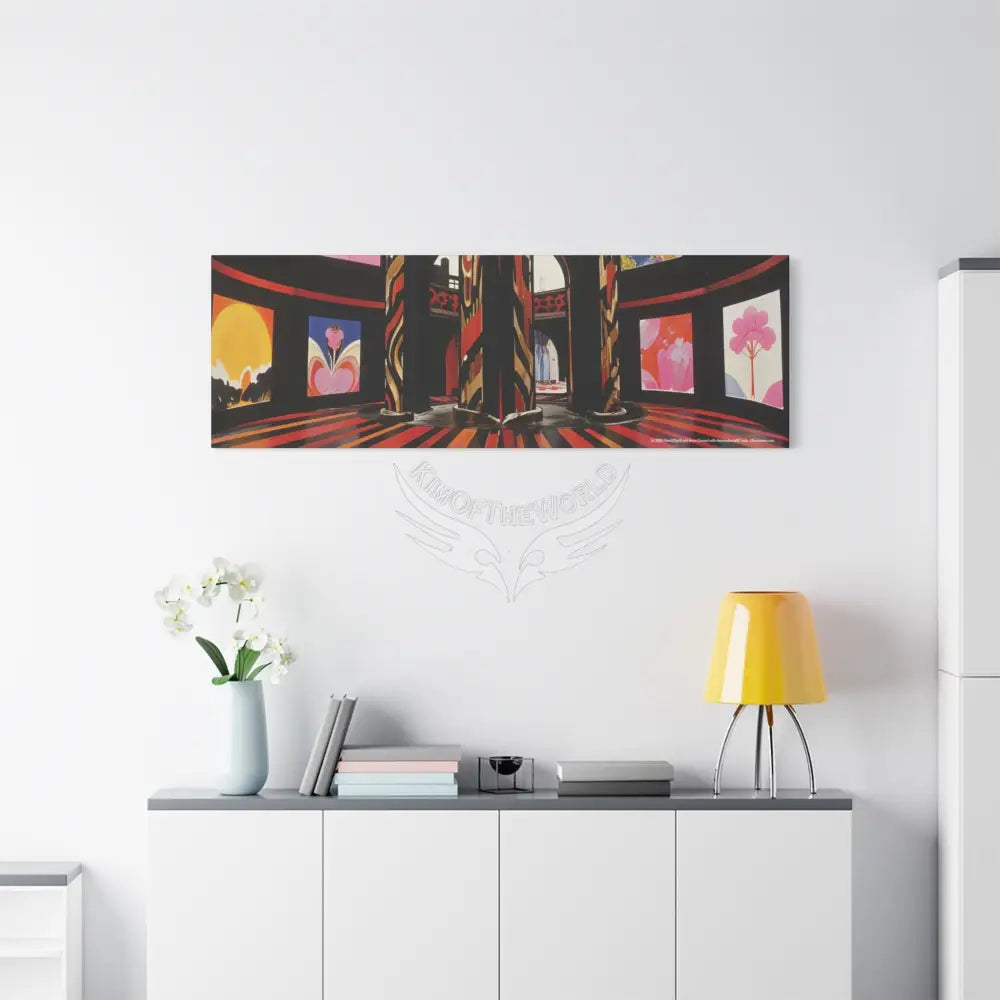 Abstract Architecture Magic Window Canvas Print — Surreal Cozy Room Wall Art Canvas