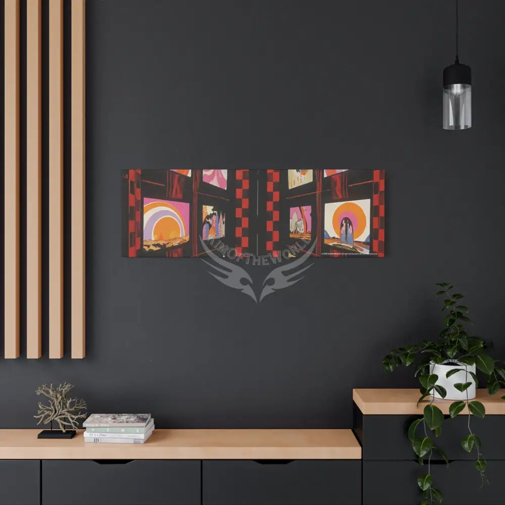 Abstract Architecture Magic Window Canvas Print — Surreal Cozy Room Wall Art Canvas