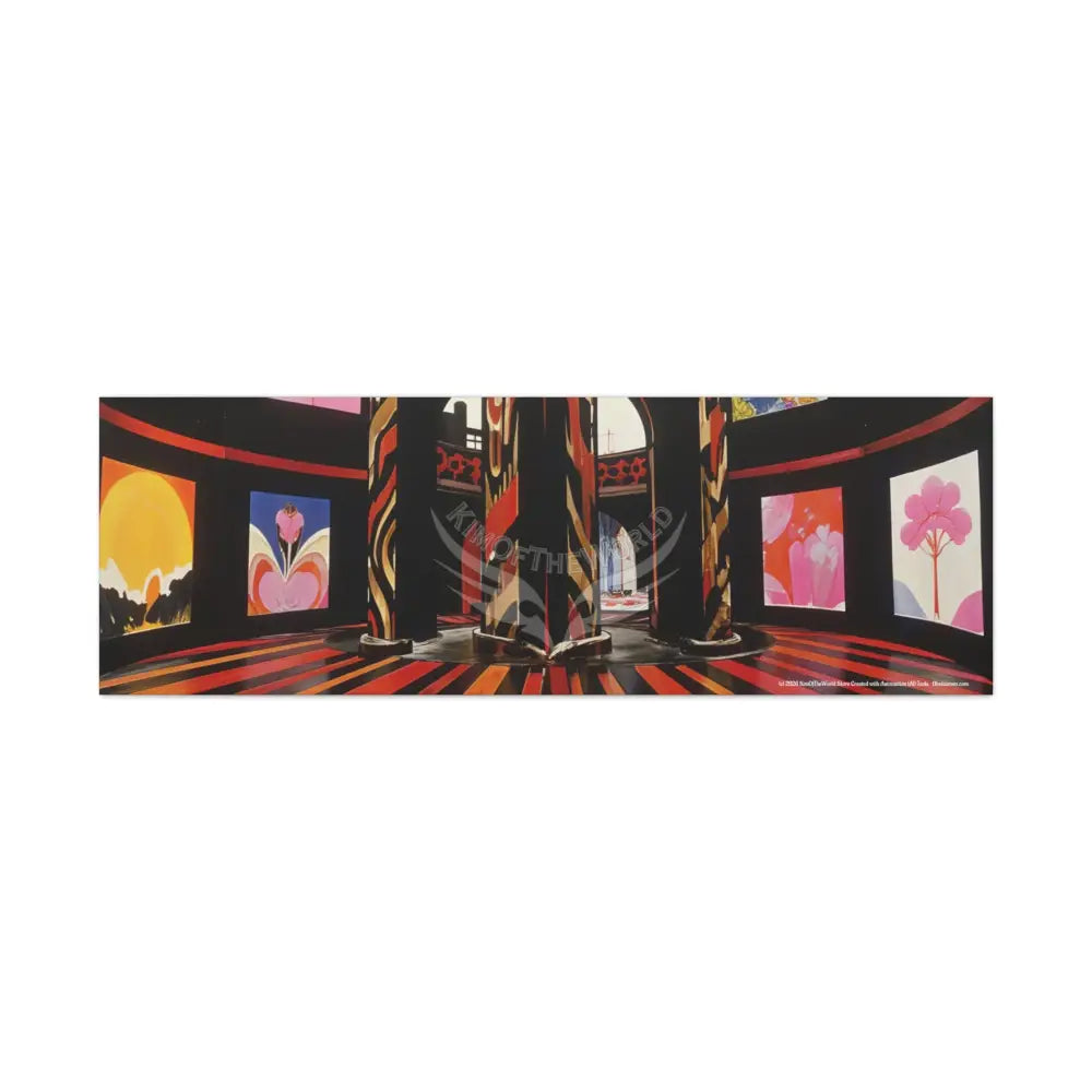 Abstract Architecture Magic Window Canvas Print — Surreal Cozy Room Wall Art 60’’ x 20’’ (Horizontal) / 1.25’’ Canvas