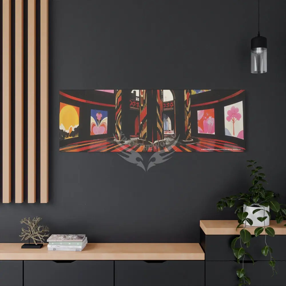 Abstract Architecture Magic Window Canvas Print — Surreal Cozy Room Wall Art Canvas