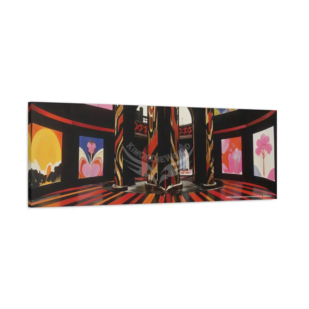Abstract Architecture Magic Window Canvas Print — Surreal Cozy Room Wall Art Canvas