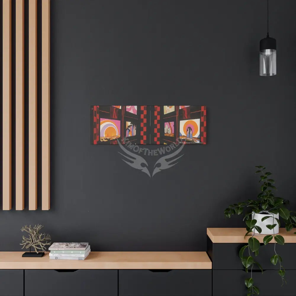 Abstract Architecture Magic Window Canvas Print — Surreal Cozy Room Wall Art Canvas