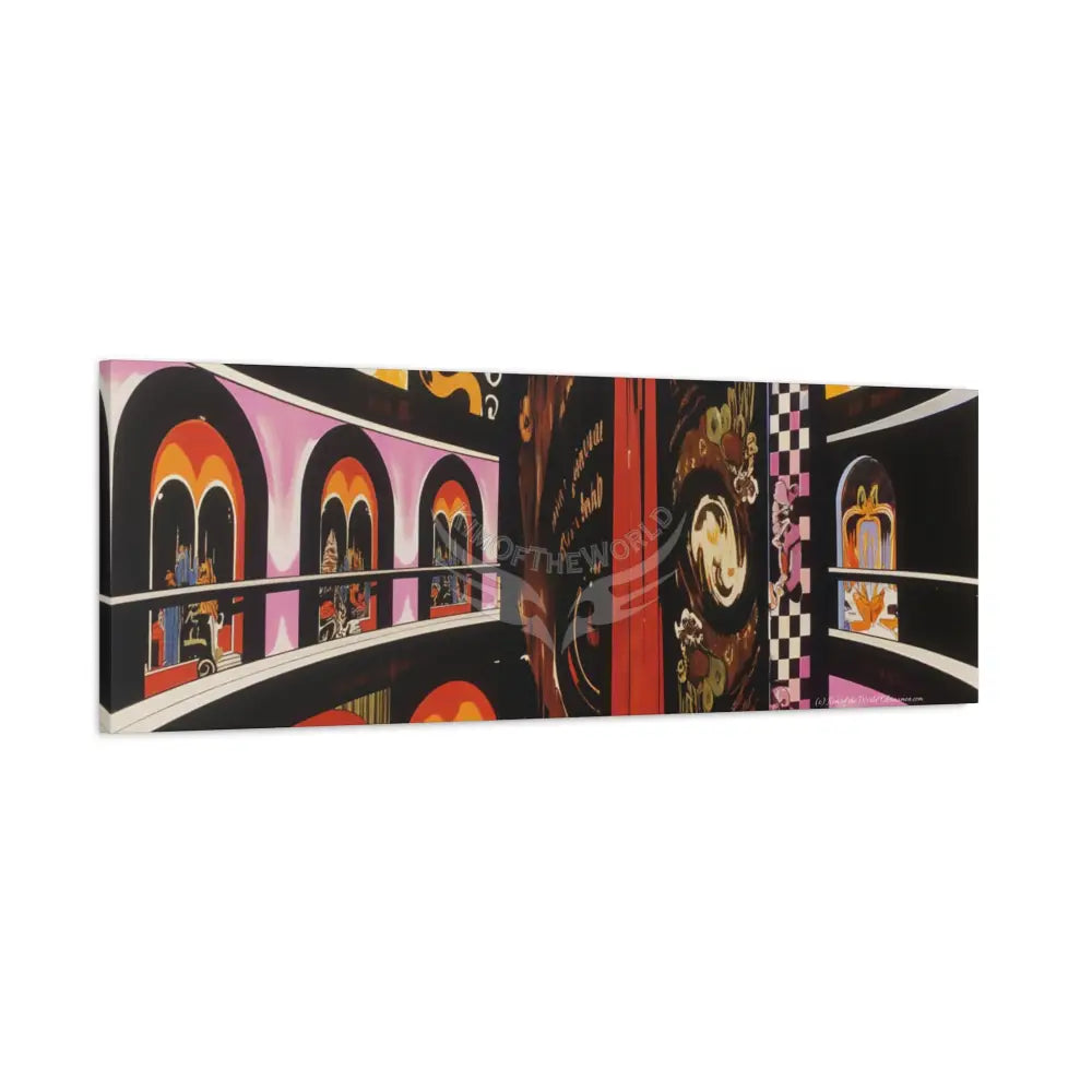 Abstract Architecture Magic Window Canvas Print — Surreal Cozy Room Wall Art Canvas