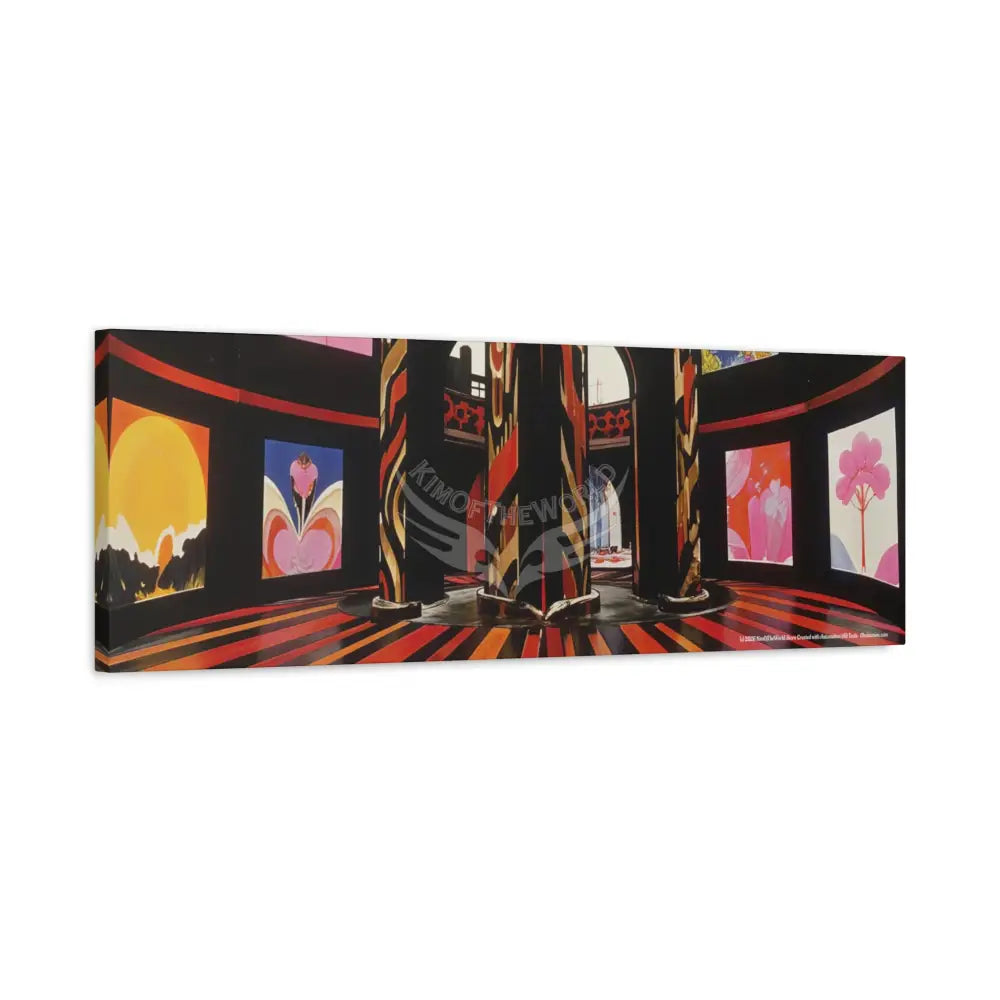 Abstract Architecture Magic Window Canvas Print — Surreal Cozy Room Wall Art Canvas