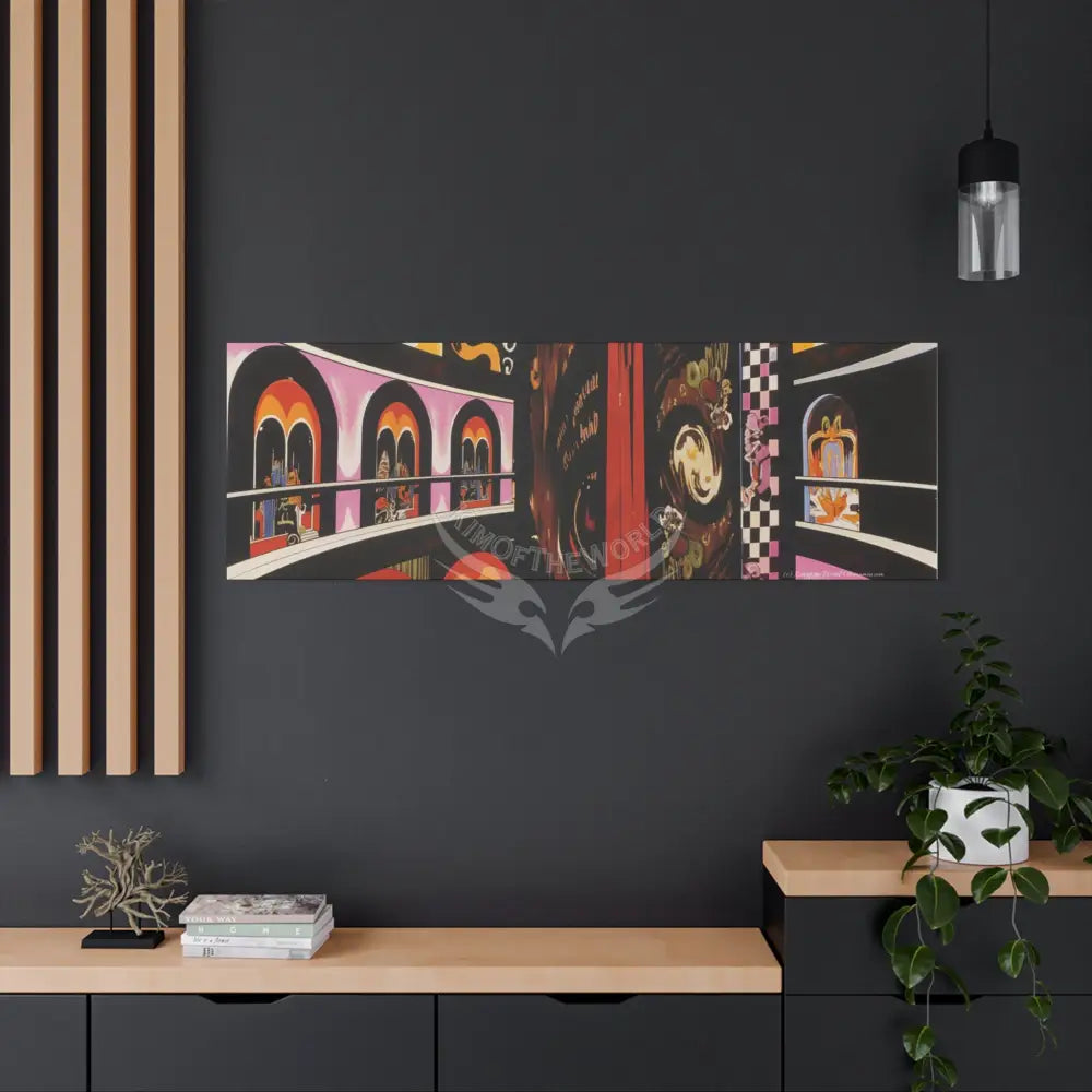 Abstract Architecture Magic Window Canvas Print — Surreal Cozy Room Wall Art Canvas