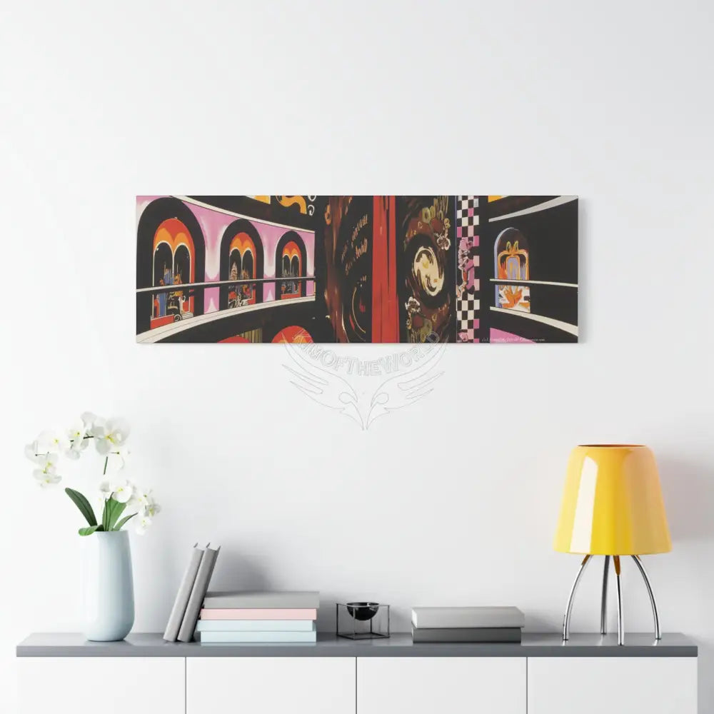 Abstract Architecture Magic Window Canvas Print — Surreal Cozy Room Wall Art Canvas