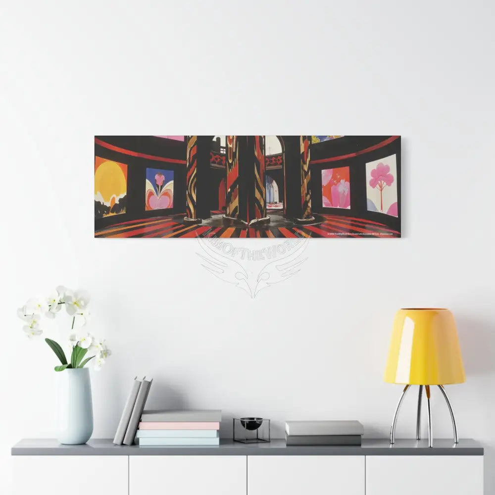 Abstract Architecture Magic Window Canvas Print — Surreal Cozy Room Wall Art Canvas