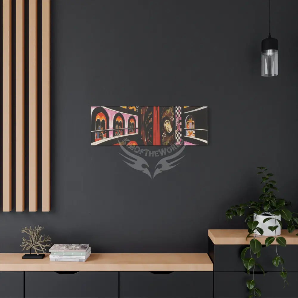 Abstract Architecture Magic Window Canvas Print — Surreal Cozy Room Wall Art Canvas