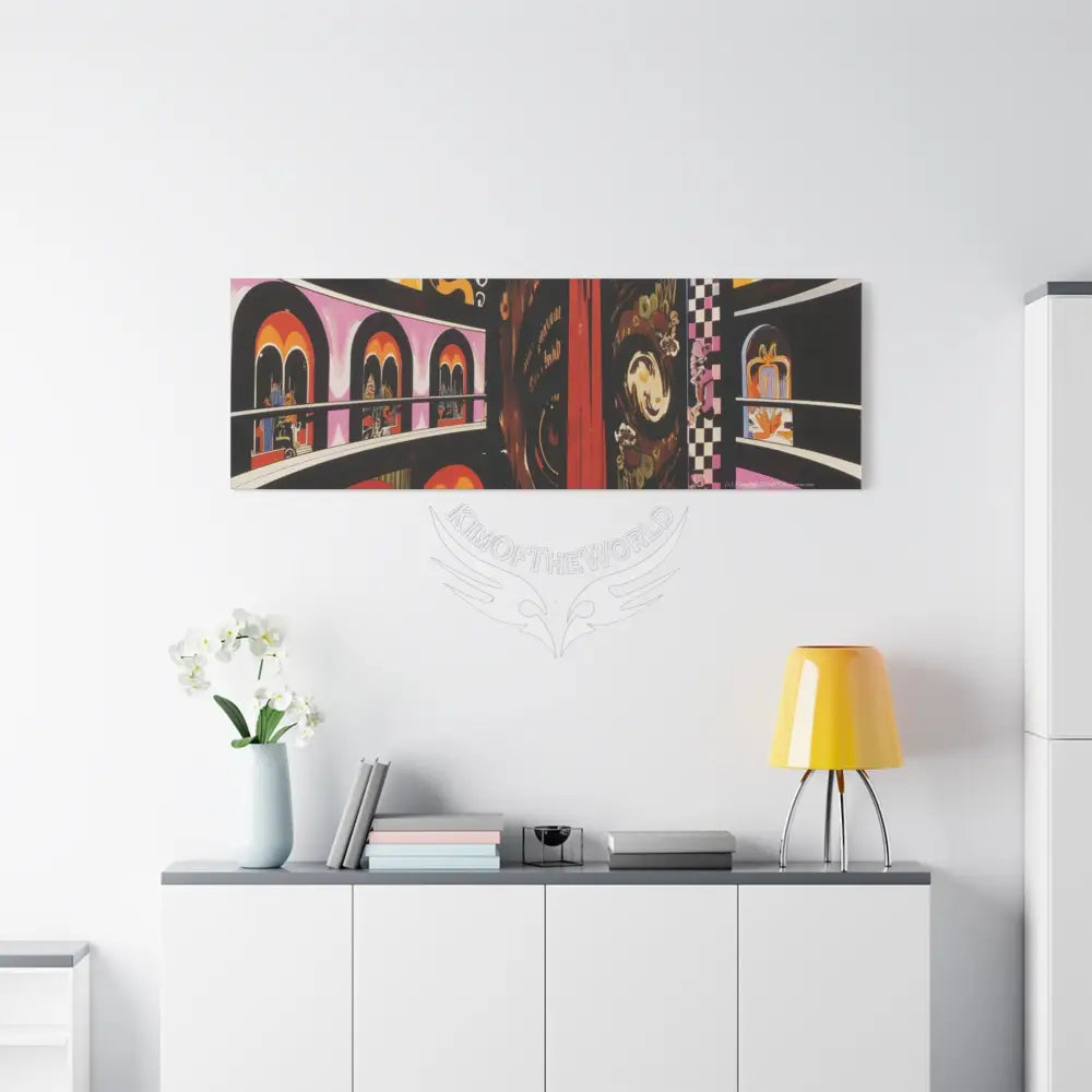 Abstract Architecture Magic Window Canvas Print — Surreal Cozy Room Wall Art Canvas