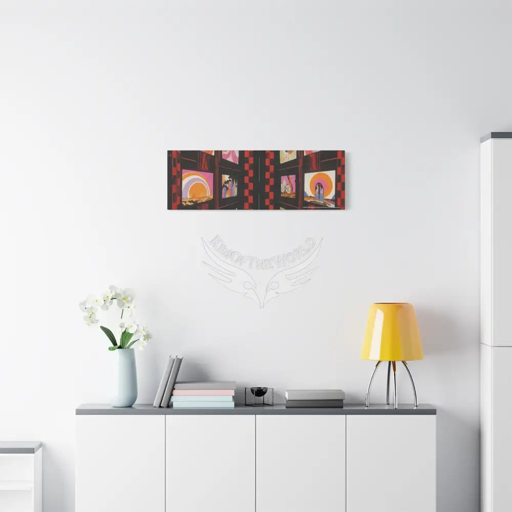 Abstract Architecture Magic Window Canvas Print — Surreal Cozy Room Wall Art Canvas
