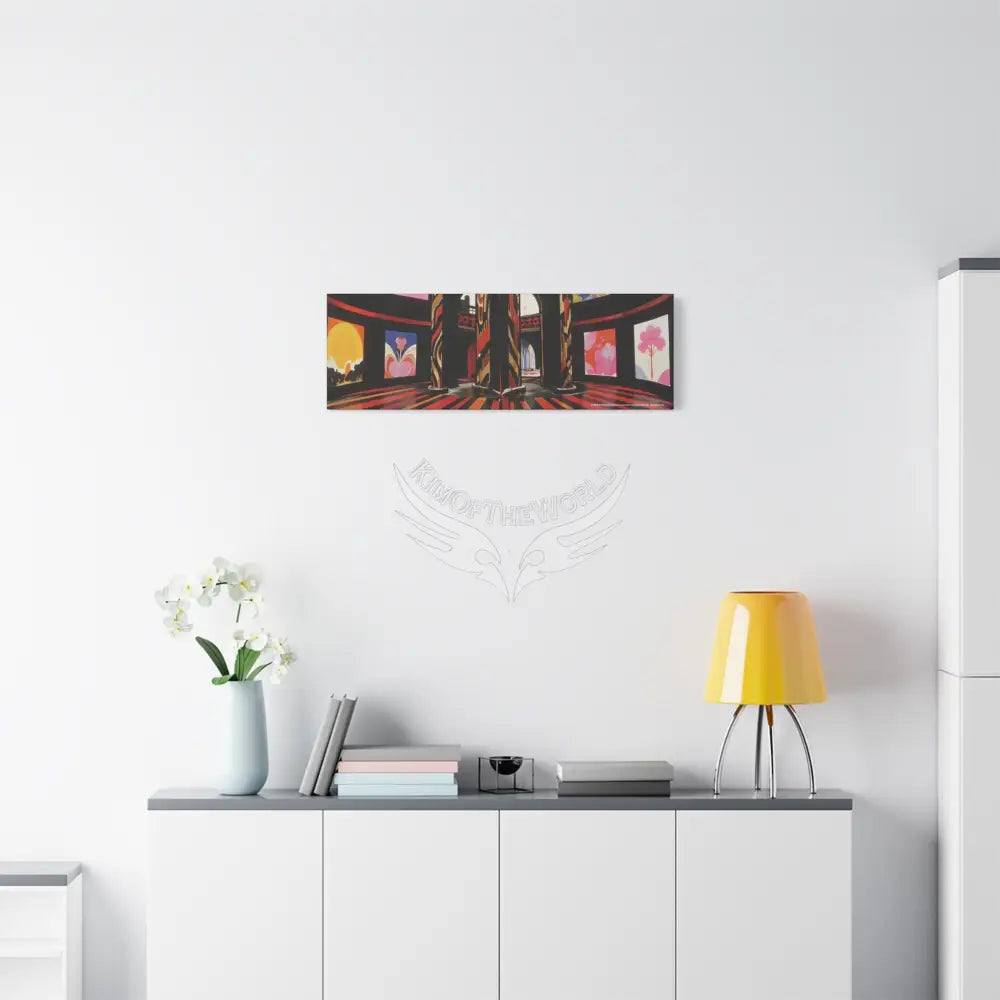 Abstract Architecture Magic Window Canvas Print — Surreal Cozy Room Wall Art Canvas