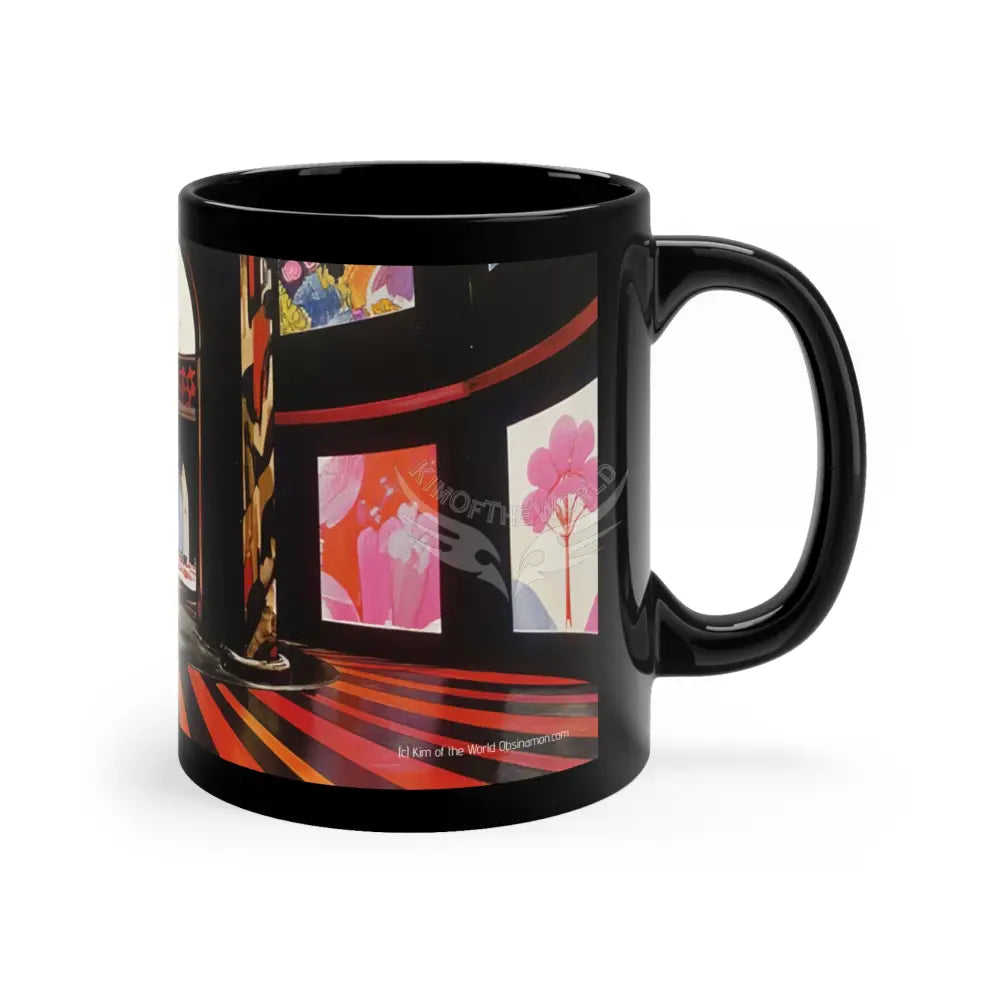 Abstract Architecture Set Mugs Coffee Cup Banner Nebula Coffee Mug — 11oz Black Ceramic Space Text Design 11oz / Black