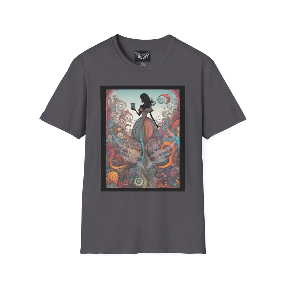Abstract Flora Lady - Softstyle T-Shirt Charcoal / XS T-Shirt