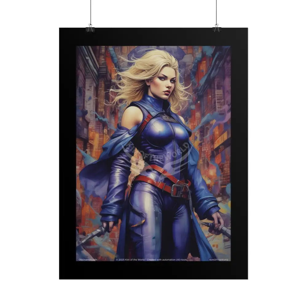 Action Comic Book Giant Couple Fashion Lady Tall Girl Fashion Giantess Pink Hair Superhero Heroine Empowered Woman