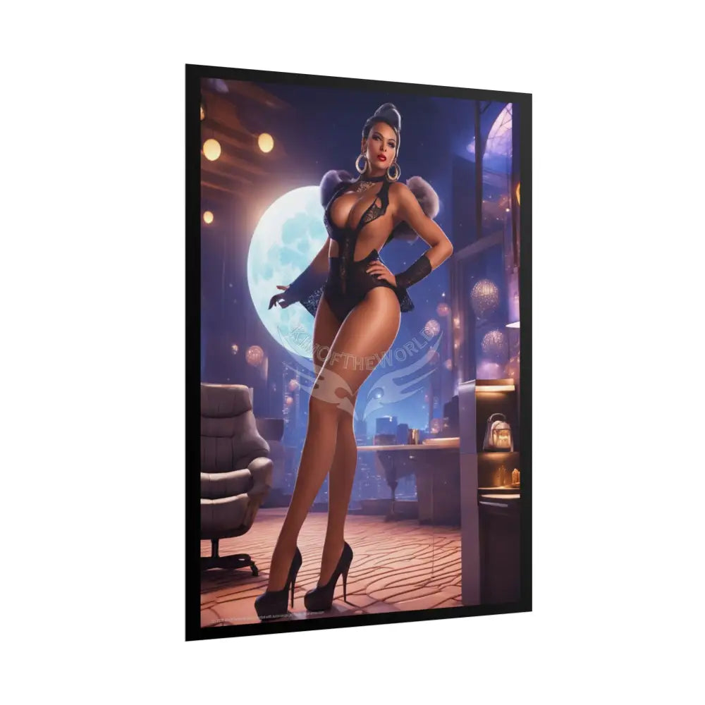 AI Girl Tall Girl Rolled Posters — Sexy Seductive Anime Wall Art - AI Girlfriend Poster