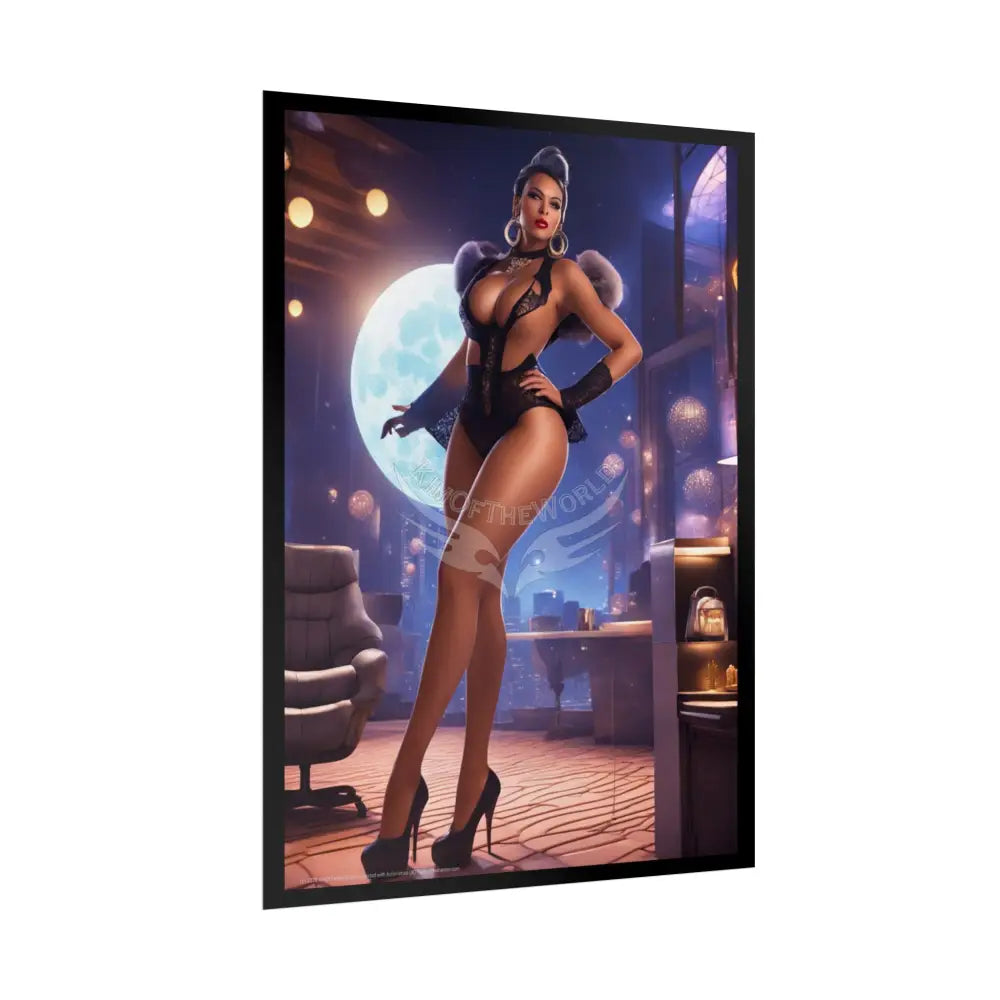 AI Girl Tall Girl Rolled Posters — Sexy Seductive Anime Wall Art - AI Girlfriend Poster