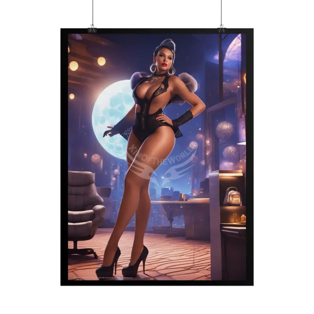 AI Girl Tall Girl Rolled Posters — Sexy Seductive Anime Wall Art - AI Girlfriend Poster