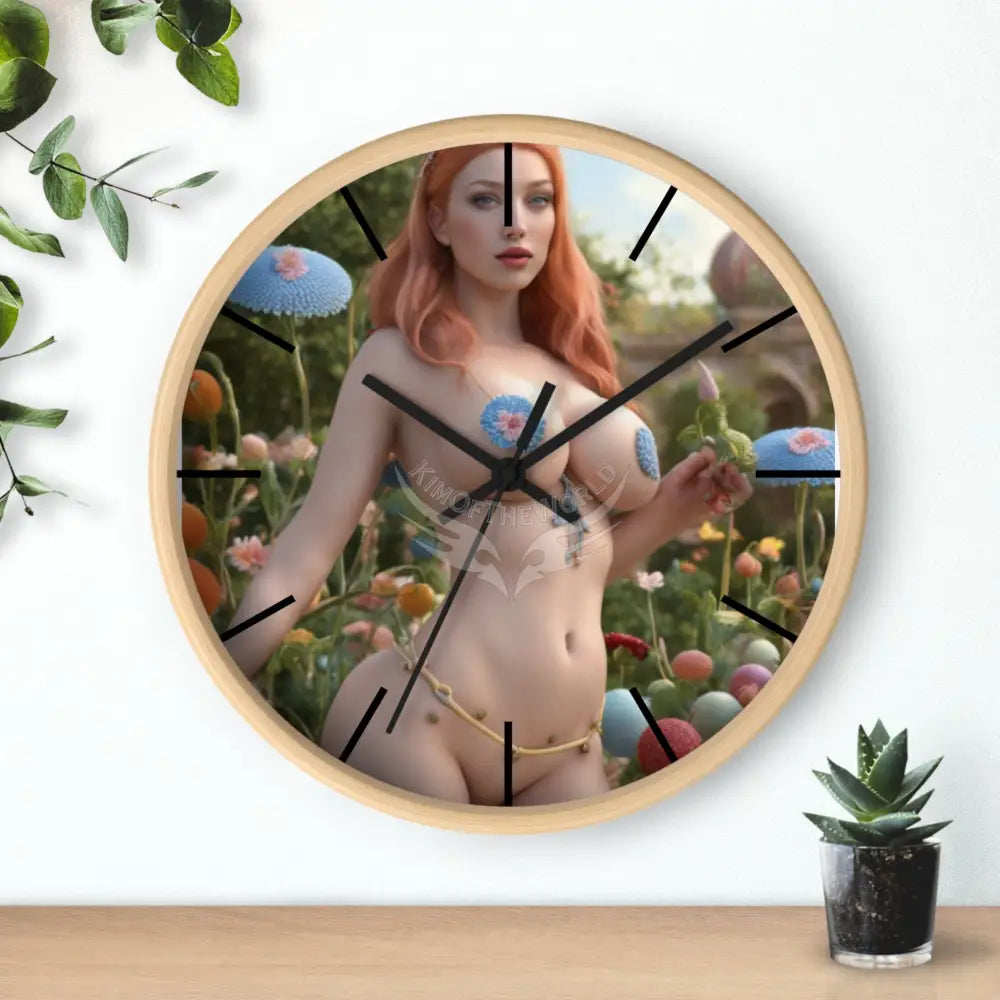 AI Girl Wall Clock — Sexy Motivational ’Get to Work’ Decor for Home & Office Home Decor