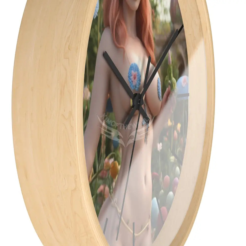 AI Girl Wall Clock — Sexy Motivational ’Get to Work’ Decor for Home & Office Home Decor