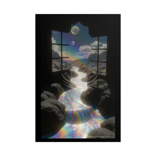 ’Along the Iridescent River’ Giant Surreal Fantasy Poster — Dreamscape Rolled Art Print 24’’ x 36’’ (Vertical) / Matte