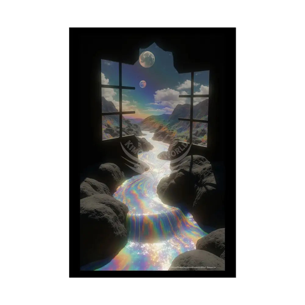 ’Along the Iridescent River’ Giant Surreal Fantasy Poster — Dreamscape Rolled Art Print 24’’ x 36’’ (Vertical) / Semi
