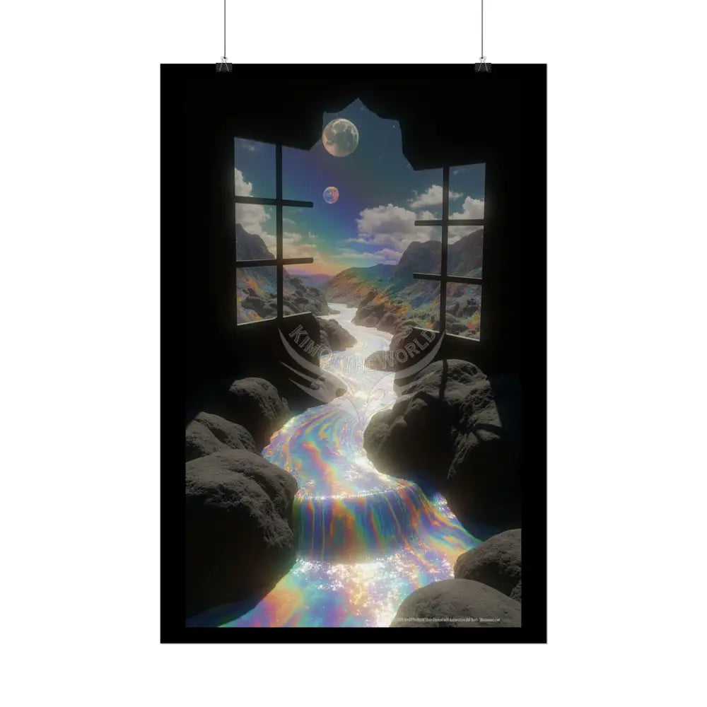 ’Along the Iridescent River’ Giant Surreal Fantasy Poster — Dreamscape Rolled Art Print Poster