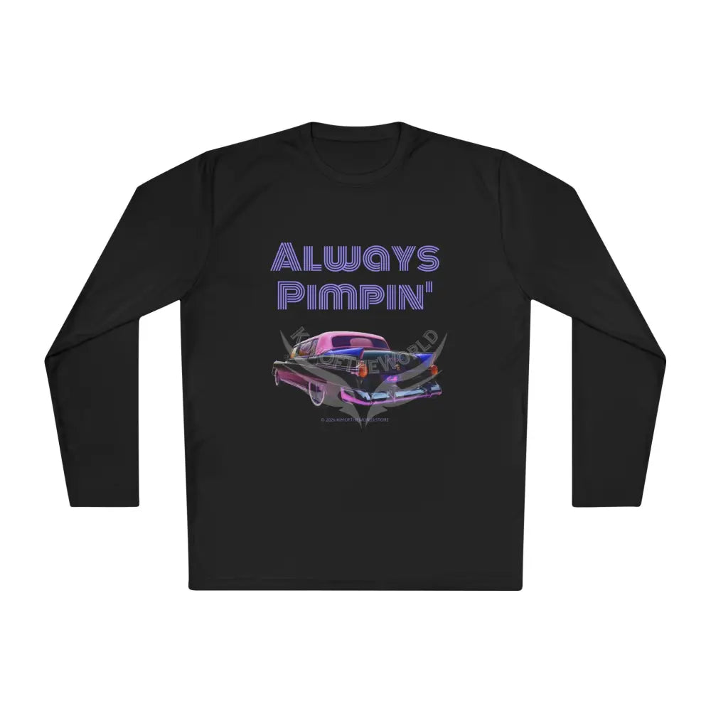 ’Always Pimpin’’ in Style Retro Classic Car - Men’s Long Sleeve Tee Black / XS Long-sleeve