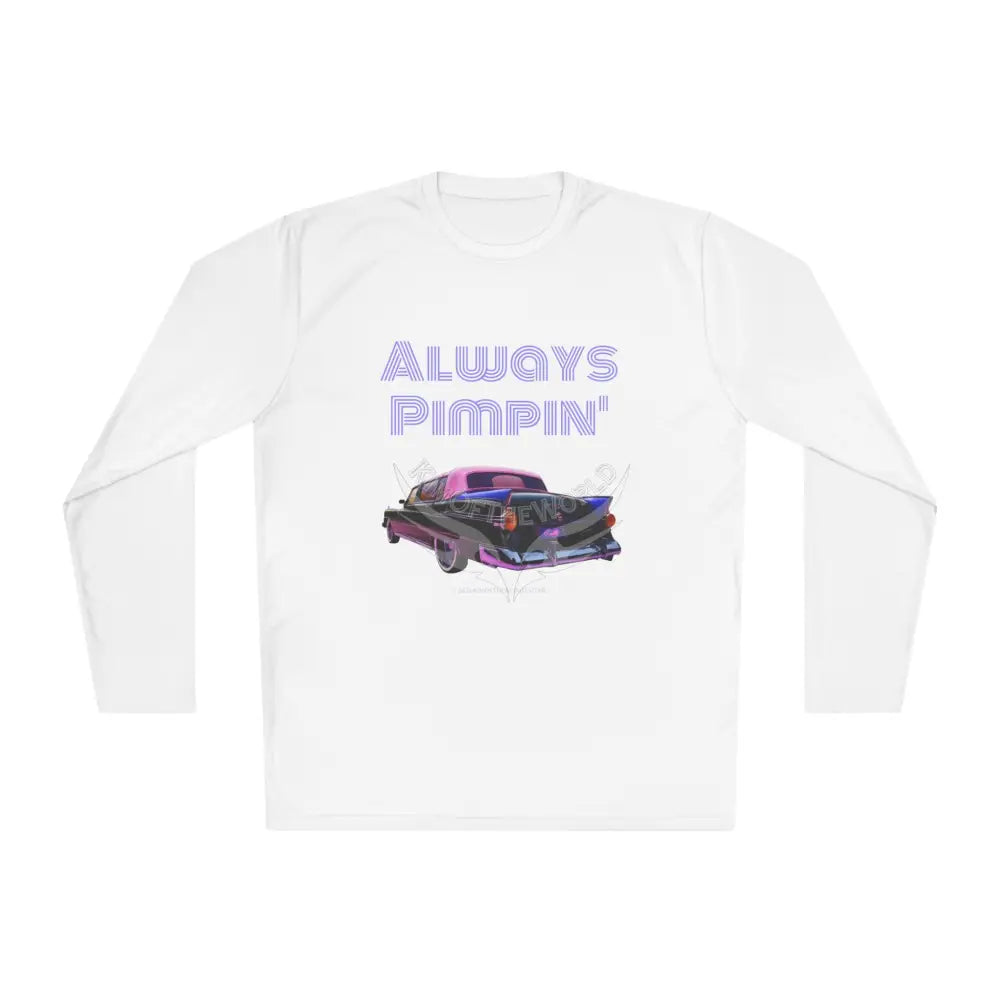 ’Always Pimpin’’ in Style Retro Classic Car - Men’s Long Sleeve Tee White / XS Long-sleeve