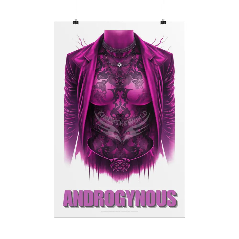’Androgynous’ Vaporwave Tattooed Person - Sexy Rolled Poster Poster