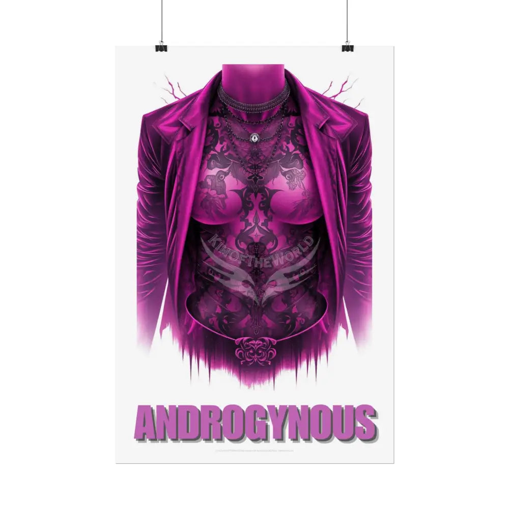’Androgynous’ Vaporwave Tattooed Person - Sexy Rolled Poster Poster