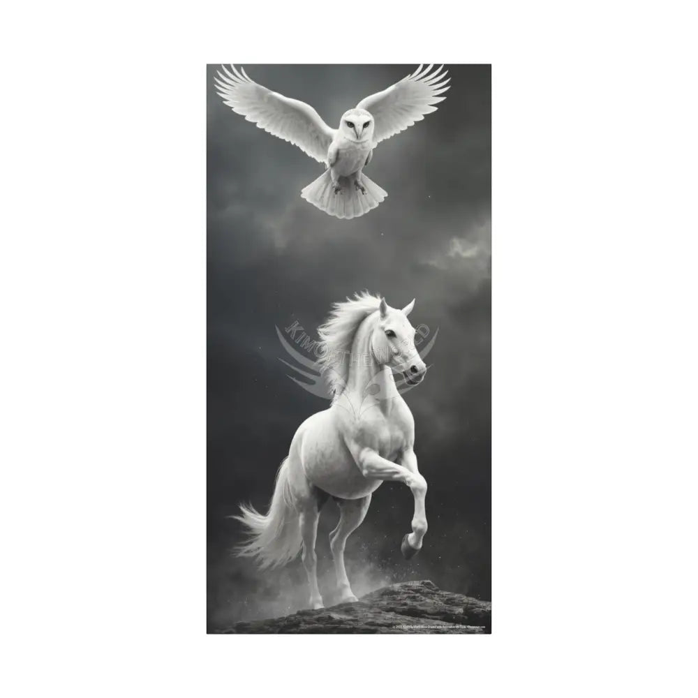 Animals in Wonderland Matte Canvas Art Print — Fantasy Animal Adventure 24″ x 48″ (Vertical) / 1.25’’ Canvas