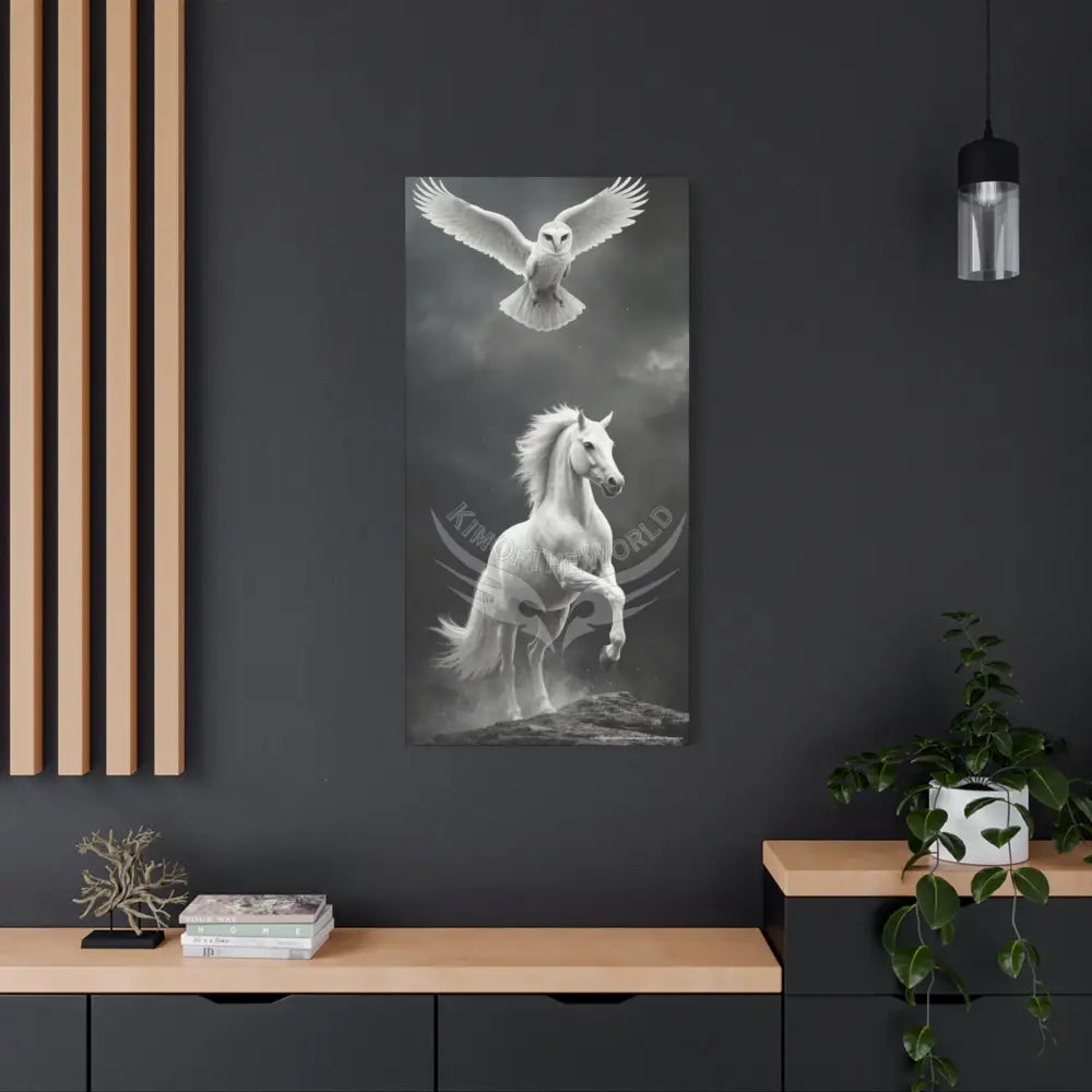 Animals in Wonderland Matte Canvas Art Print — Fantasy Animal Adventure 24″ x 48″ (Vertical) / 1.25’’ Canvas