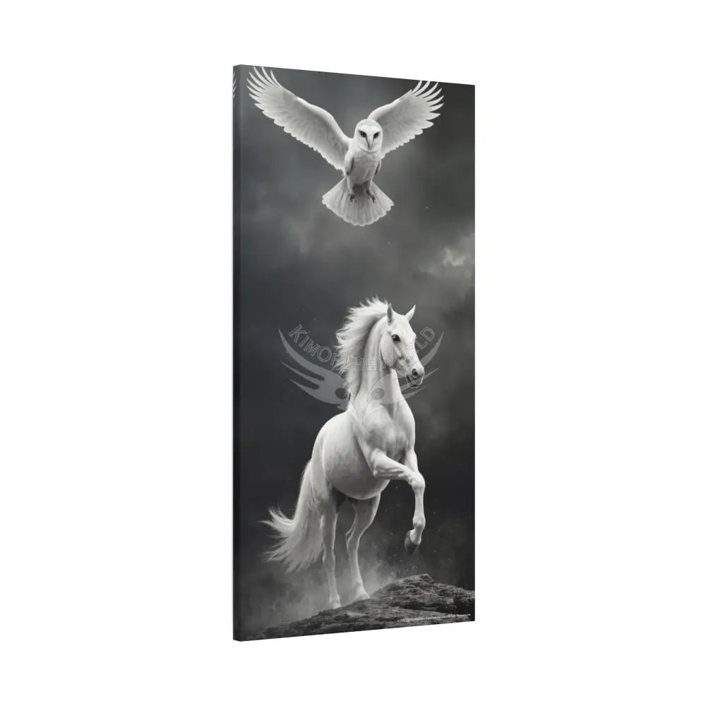 Animals in Wonderland Matte Canvas Art Print — Fantasy Animal Adventure 24″ x 48″ (Vertical) / 1.25’’ Canvas