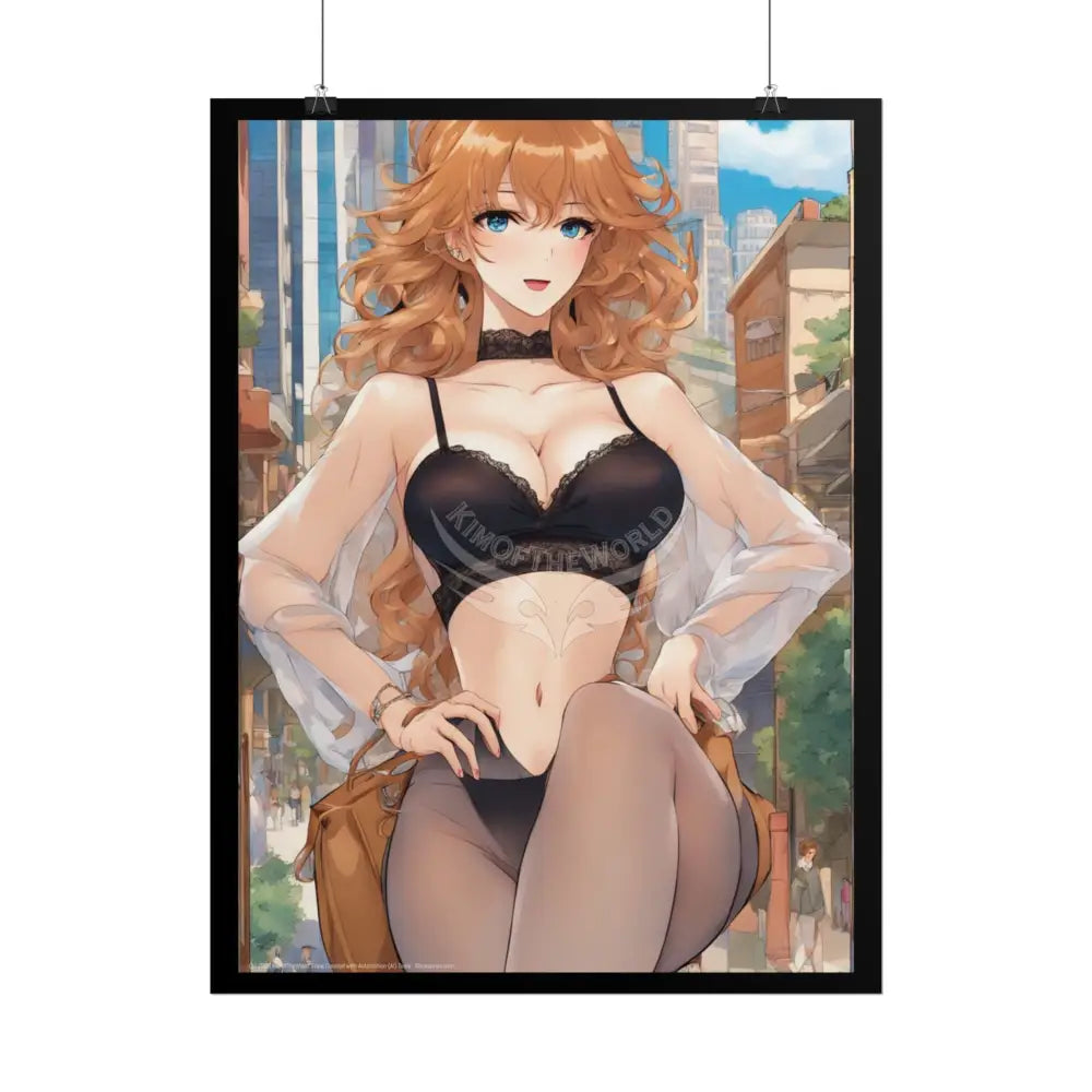 Anime Sheer Street Fashion Tall Girlfriend Giantess Girl Rolled Posters — Subtle Girl Wall Art Poster